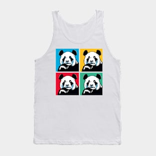 Playful Pop Art Panda Print - Infuse Your Space with Whimsical Charm! Tank Top